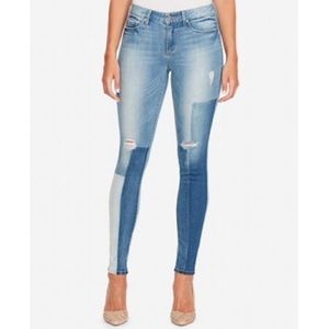 Jessica Simpson Womens Patched Skinny Stretch Jean